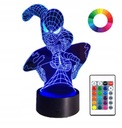 Ночник Подарочный Человек-Паук 3D Led 16 цветов
