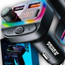 Автомобильный FM-передатчик Bluetooth FAST PD, зарядное устройство 24 Вт QC3.0 USB-C RGB