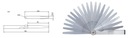 INSIZE MWSb пластинчатый щуп 20 шт.