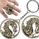 Брелок для ключей с тотемом в стиле ретро, ​​кулон с ключами, брелок для сумки с изображением дракона Комбата