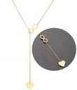 Ожерелье Хирургическая сталь, 18-каратное позолоченное колье в форме сердца для женщин