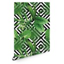 Геометрические обои пальмовые листья T01597