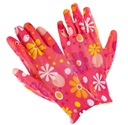 Dámske záhradné rukavice Pracovné rukavice do záhrady Farebné kvety veľ.7