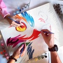 Картина для КРАСКИ ПО ЦИФРАМ на ткацком станке ARTNAPI, Балерина Белый Лебедь.