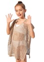 БЕЖЕВАЯ ДЕТСКАЯ ПЛЯЖНАЯ ТУНИКА НА ЛЕТО 150см ŁFA