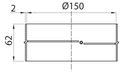 Соединитель круглого канала, соединитель канала фи150мм, ПВХ ВЕНТИЛЯЦИОННЫЙ VENTS 693