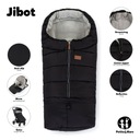 PETITE&MARS Zimný fusak Jibot 3v1 PLUS Rukavice SET Charcoal Grey Dĺžka 100 cm