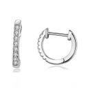 Красивые серебряные серьги SHINY HOOP