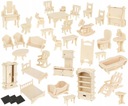 Zestaw mebelków drewnianych dla lalek Kruzzel 34 elementy EAN (GTIN) 5900779935235