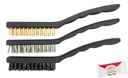 VOREL ZESTAW SZCZOTEK 3SZT MOSIĄDZ STAL NYLON 17cm