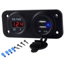 2 X ВОЛОГОСТІЙКЕ ГНІЗДО ПРИКУРЮВАЧА ЗАРЯДНИЙ ПРИСТРІЙ ПАНЕЛЬ АВТО 2 В 1 2XUSB +WOLTOMI  (17657139910) фото min 6