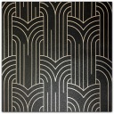 ОБОИ ГЕОМЕТРИЧЕСКИЕ ОБОИ АРТ ДЕКО ЧЕРНЫЕ UGEPA