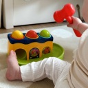 Красочная игра с перфорацией Игра с перфорацией с молотком Монтессори WOOPIE BABY