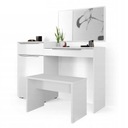 БЕЛЫЙ ТУМАРНЫЙ СТОЛИК С ЗЕРКАЛОМ И СКАМЬЕЙ ОТ VICCO LILLI