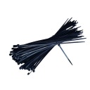 Черные кабельные хомуты 3.6x140 STALCO 100шт триптихи прочный нейлон