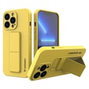Силиконовый чехол с подставкой для iPhone 13 Pro Max Kickstand Case, желтый