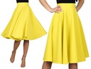 Желтая широкая юбка-миди M 38