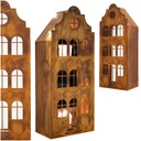 ДОМ СВЕТИЛЬНИК ДЛЯ СВЕТОДИОДНЫХ СВЕЧЕЙ ФОНАРЬ РУЧНОЙ РАБОТЫ ИЗ КОРТЕНА ЛАМПА РЖАВЬ