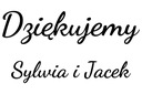наклейка СПАСИБО Ваши имена и дата 23х12см