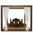 ZASŁONY OGRODOWE 2SZT Z ZAMKIEM 310X220 - TUNEL