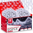 SOPLE LAMPKI CHOINKOWE 300 LED ZEWNĘTRZNE ŚWIATEŁKA ŚWIĄTECZNE +FLASH