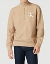 Calvin Klein Jeans Pletený sveter s detailmi s logom -béžová melanž veľ. XL