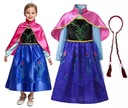 ANNA STRÓJ SUKIENKA KOSTIUM FROZEN OPASKA 110/116