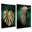 НАБОР ИЗ 2 КАРТИН ХОЛСТ А1 50Х70 см ЗОЛОТОЙ МОНСТЕРА