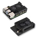 Алюминиевый корпус для Raspberry Pi 5 с двумя вентиляторами ШИМ и радиатором