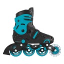 Роликові ковзани GO SKATES з переднім колесом, що світиться, розмір 34-37, чорно-сині