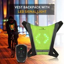 Kamizelka koszulka odblaskowa LED na rower do biegania USB IPX2 + PILOT Kolor zielony