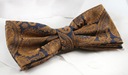 Мужской галстук-бабочка с нагрудным платком Alties — старое золото, узор пейсли