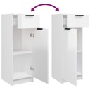 vidaXL Kúpeľňová skrinka, biela s vysokým leskom, 32x34x90 cm Dvere plné
