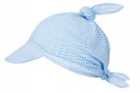 Czapka na lato z daszkiem chustka niemowlęca ochronna ażurowa niebieska Rozmiar 40-52 cm
