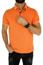 R2 AMSTERDAM Pánske polo tričko TRA4 oranžové, hladké XL
