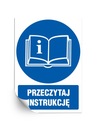 NAKLEJKA BHP Przeczytaj Instrukcję