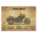 ПОДАРОЧНЫЙ ЛИСТ МОТОР МОТОЦИКЛ YAMAHA DRAG STAR