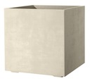 Большой цветочный горшок квадратный 49см Deroma Cubo Millennium PEARL на колесах