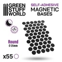 Round Magnetic Sheet SELF-ADHESIVE - 25 mm by GSW