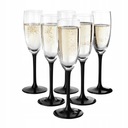 Набор бокалов для шампанского Altom Design Onyx черный, 180 мл, 6 предметов