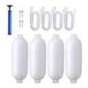 4x защитные диски на бамперах для крыльев лодки белого цвета