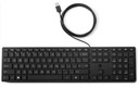 Tichá kancelárska klávesnica HP 320K Membránová USB čierna SLIM drôtová 1.8m