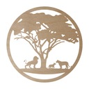 ДЕРЕВЯННОЕ КОЛЕСО ДЕРЕВО ЖИЗНИ ЛЬВЫ МОХ БАОБАБ 60СМ