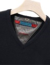 TREND Męski Sweter Klasyczny Gładki Elastyczny 100% bawełna Serek Czarny3XL Model Męski Sweter Klasyczny 100% bawełna