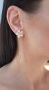 ЦВЕТОЧНЫЕ СЕРЬГИ ДЛИННЫЕ ЦВЕТЫ 8 ЗОЛОТЫХ СВАДЬБЫ КРАСИВЫЕ