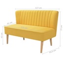 Sofa 117x555x77 cm żółty materiał Kod producenta 244074
