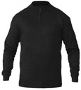Veľký pánsky sveter na zips 1/4 GIUSEPPE-D555 Dominujúca farba čierna