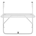 vidaXL Balkónový stolík, biely, 60x40 cm, oceľový Kód výrobcu 340916