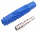 Gniazdo na przewód 4 mm, izolowane niebieskie