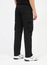 TERRANOVA džínsové nohavice čierne cargo milície široké nohavice W31 82cm Dominujúca farba čierna